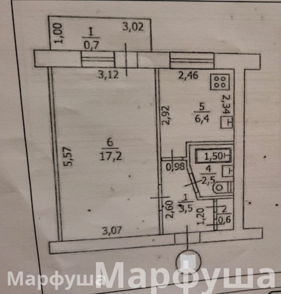 Продам 1- к квартиру на Мед Городке