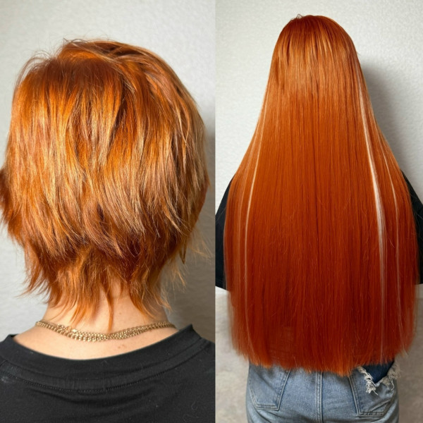 Фото Наращивание волос (биопротеин)