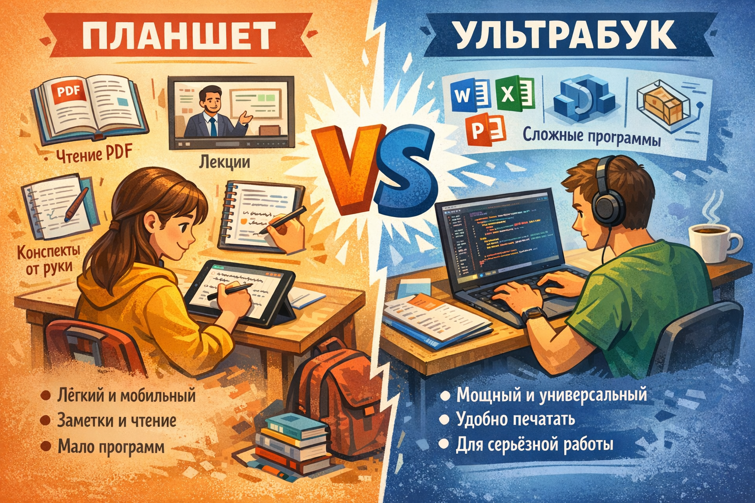 Планшет или ультрабук: что лучше подойдет для учебы?