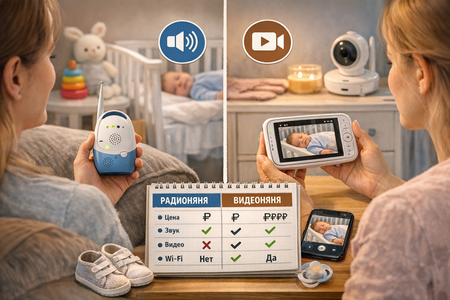 Радионяня или видеоняня: плюсы и минусы. Личный опыт мамы двоих детей