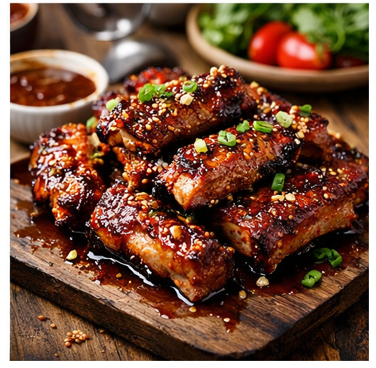 🥩 Свиные ребрышки в медово-соевом соусе