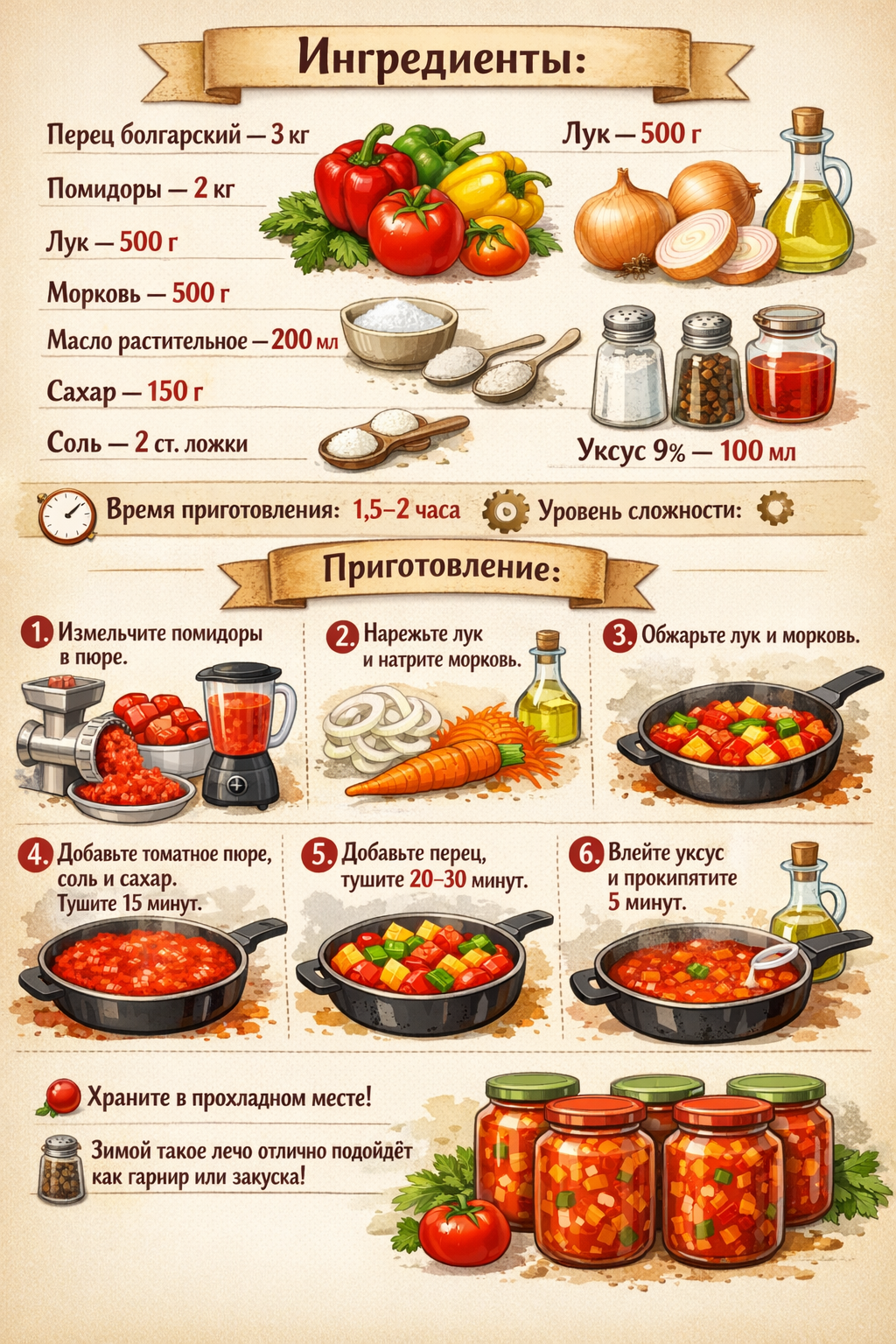 Лечо из болгарского перца