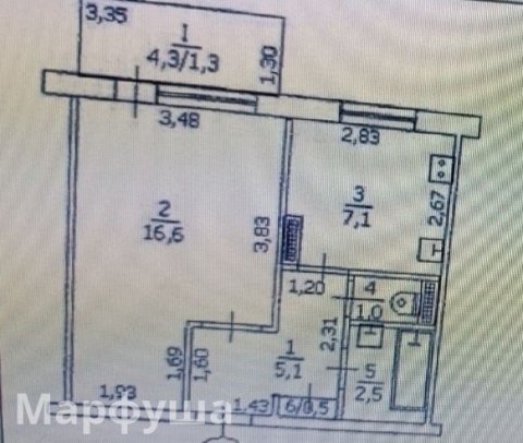 Продам 1-комн квартиру в городе Луганск квартал Волкова