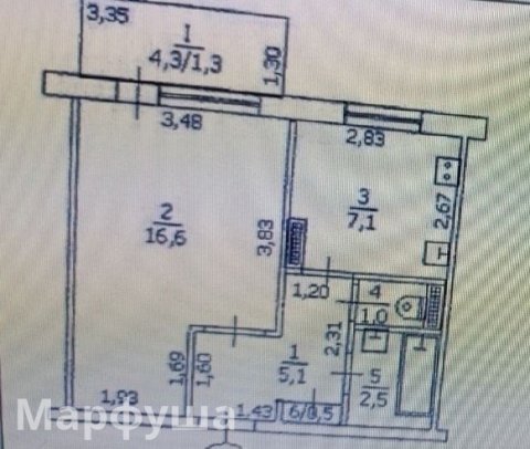 Продам 1-комн квартиру в городе Луганск квартал Волкова
