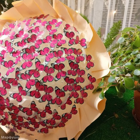 Букеты из мыльных роз и бабочек