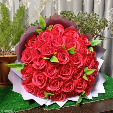 Букеты из мыльных роз и бабочек