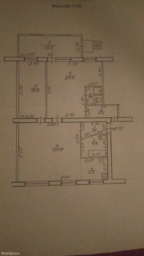 Продаётся 3х комн. большая квартира в г.Счастье с отлельным входом