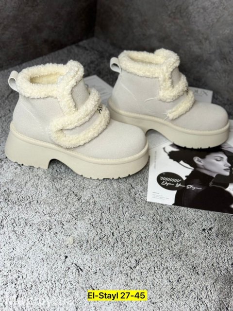 Зимние женские ботинки замшевые